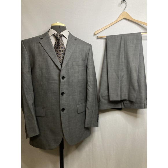 Indochino Mens Suit 43S 39x30 Gray 2 Piece Blazer Sport Coat Jacket Surgeon Cuff - Picture 1 of 14